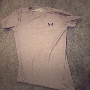 A nice kids gray under armor shirt